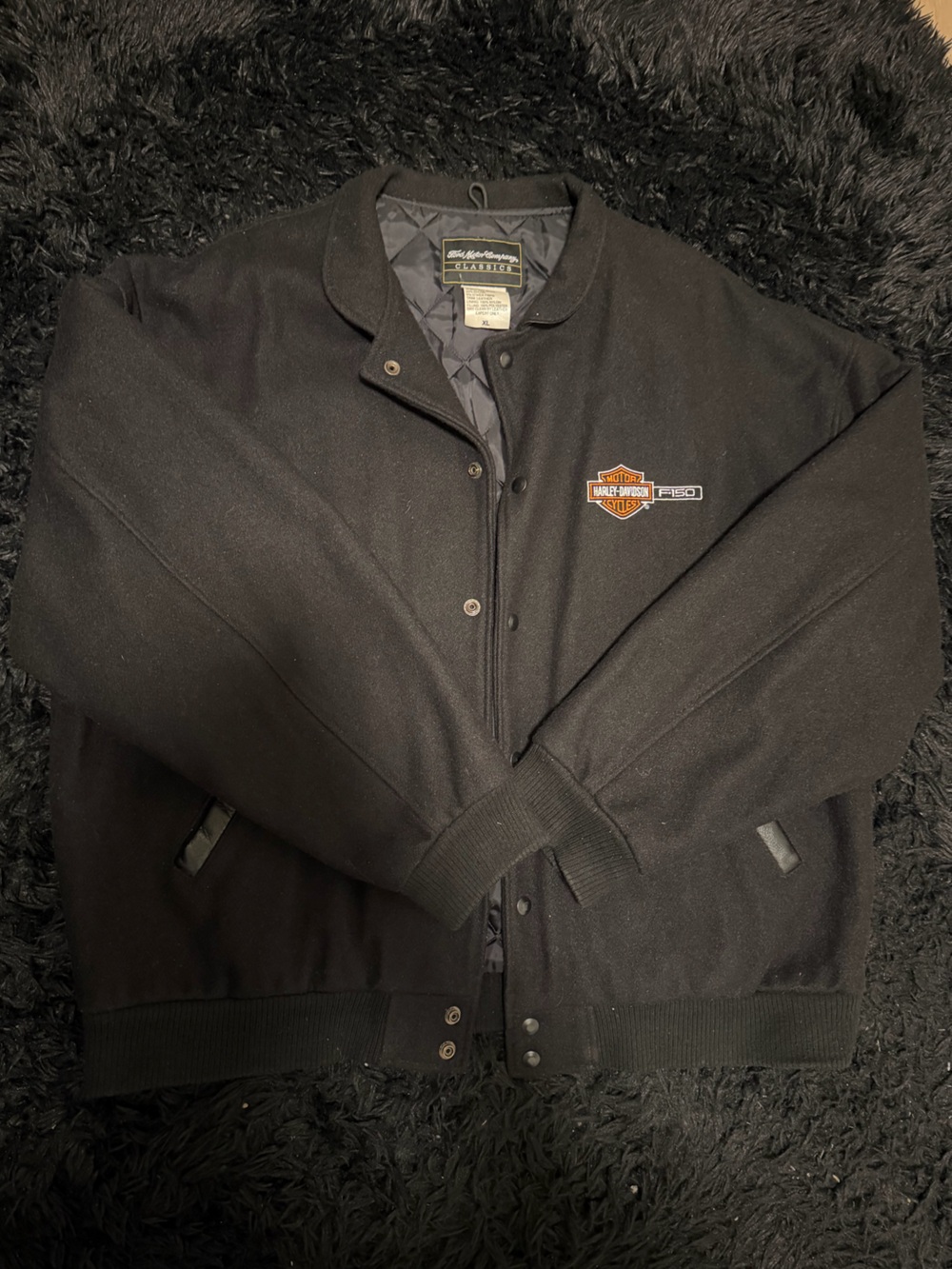 Vintage Harley-Davidson Varsity Jacket with F-150 Orange Patch